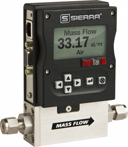 Battery powered digital mass flow meters for gases